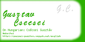 gusztav csecsei business card