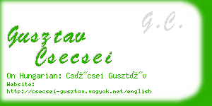 gusztav csecsei business card